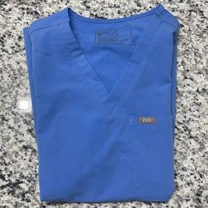 FIGS ceil blue scrub top